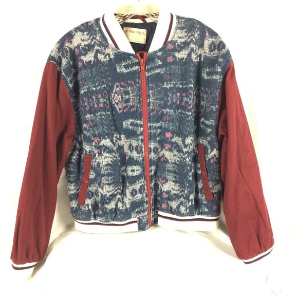 NWT We The Free Varsity Bomber Jacket Size L - Picture 1 of 7